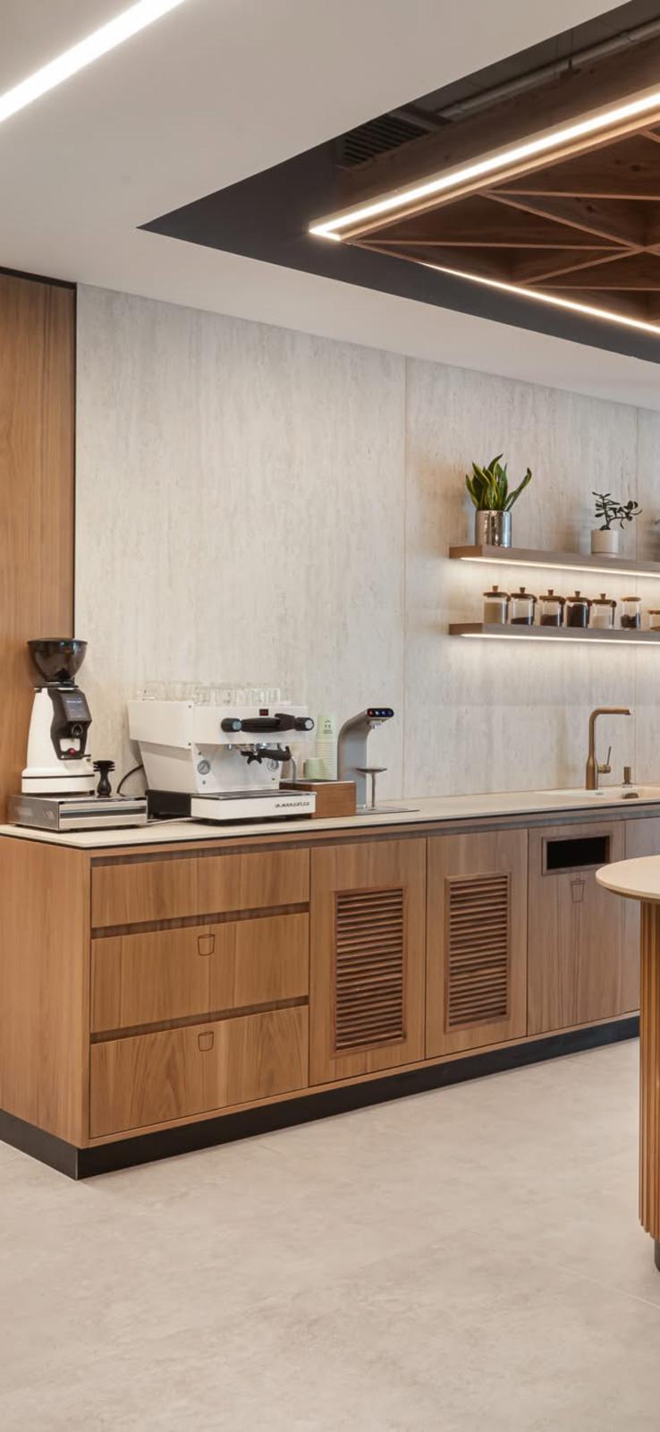 VISIO faucet in a modern office kitchenette